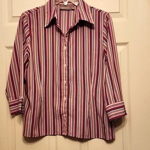 Croft & Barrow pink/multicolor 3/4 sleeve top.